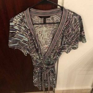 Beautiful BCBG printed blouse.